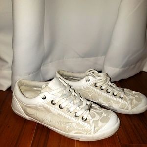 White coach sneakers